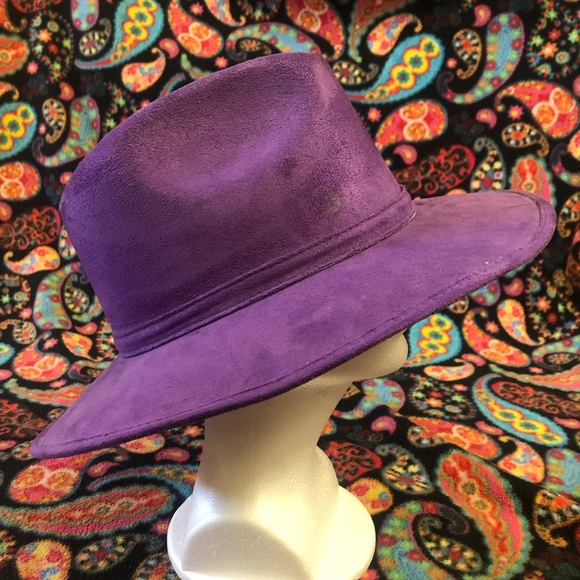 Purple Suede Hat - Picture 3 of 7
